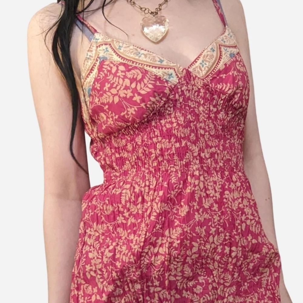 Y2K spaghetti strap ruched mini dress by ANGIE